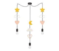 Wyposażenie pokoiku dziecięcego - Dziecięcy żyrandol TRIO 3xE27/20W/230V żółty/biały/różowy - miniaturka - grafika 1