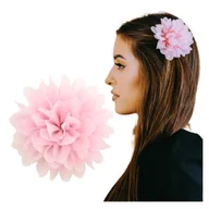 Ozdoby do włosów - Spinka do Włosów Różowa Duża Kwiat Bezpieczna Wsuwka Lekka i Efektowna - miniaturka - grafika 1
