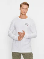 Koszulki męskie - Tommy Hilfiger Longsleeve UM0UM02984 Biały Regular Fit - miniaturka - grafika 1