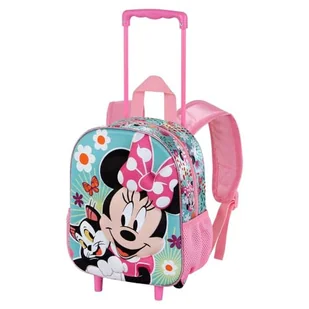 Myszka Minnie Figaro -Mały Plecak 3D na Kółkach, Różowy, 26 x 34 cm, Pojemność 12,5 L - Plecaki - miniaturka - grafika 1
