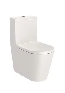 Roca Inspira Toaleta WC stojąca 64,5x37,5 cm kompaktowa bez kołnierza beżowa A342526650 - Kompakty WC - miniaturka - grafika 1