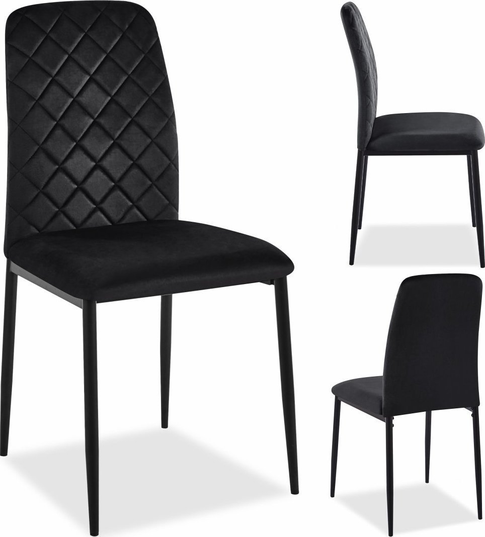 Leobert Krzesło MAVERIK VELVET czarne