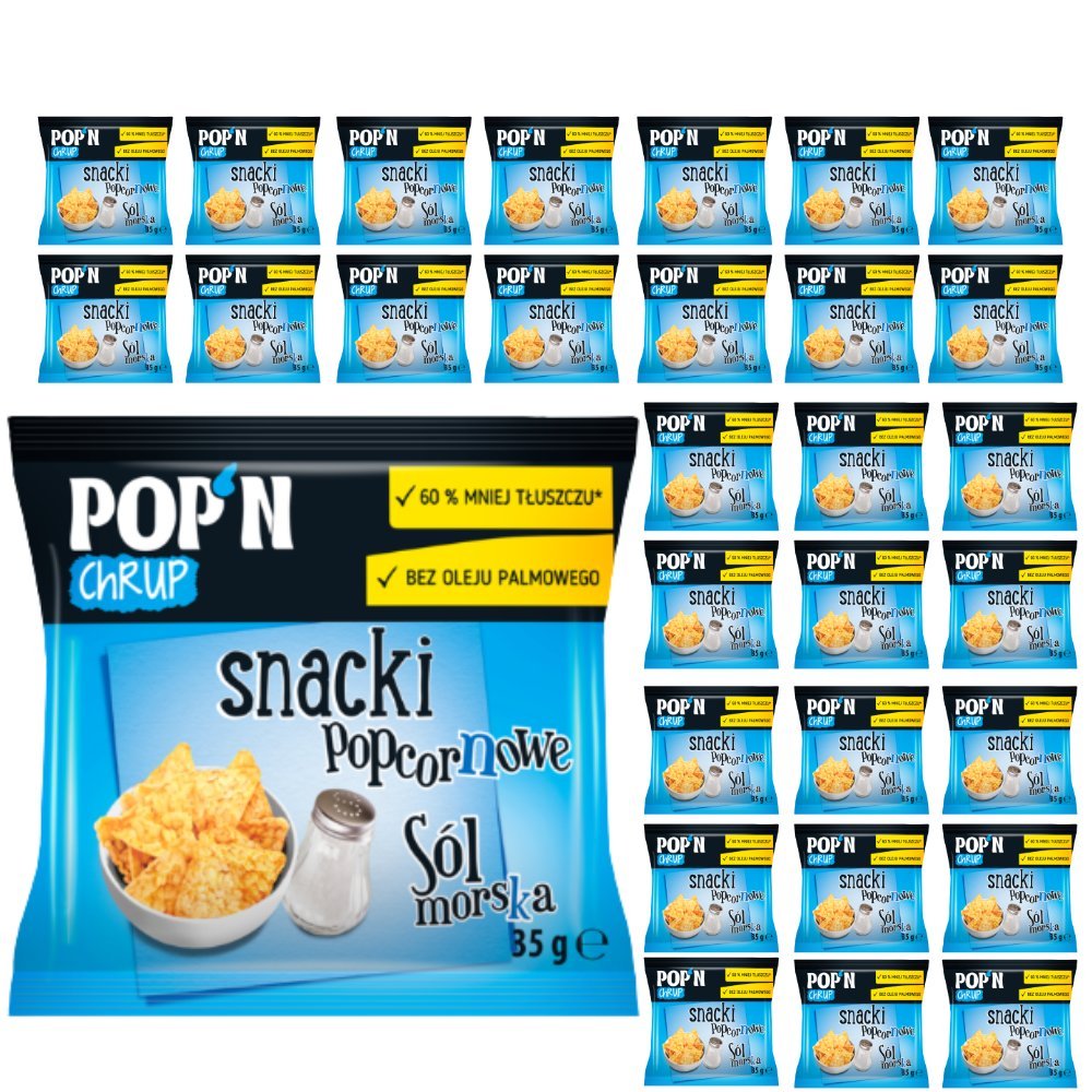 Sante POP'N CHRUP Popcornowe Sól mors 35g x 30 szt