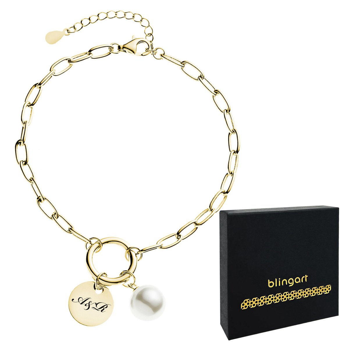 Bransoletka damska GRAWER PERŁA kolory SREBRO 925