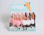 Cienkopisy - DŁUGOPIS Z POMPONEM Żyrafa CIENKOPIS - miniaturka - grafika 1