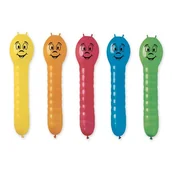 Balony i akcesoria - Zestaw 5 kolorowych balonów w kształcie gąsienicy - miniaturka - grafika 1