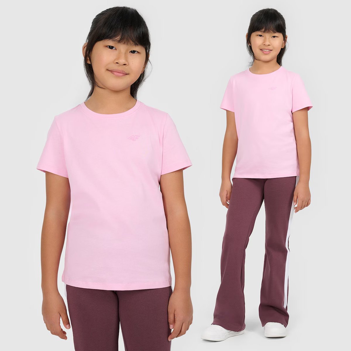 Koszulka Dziewczęca 4F T-shirt Sportowy Regular Różowy 4FJWSS26TTSHF3003 122
