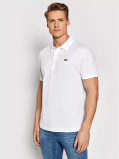 Koszulki męskie - Lacoste Polo YH4801 Biały Slim Fit - grafika 1