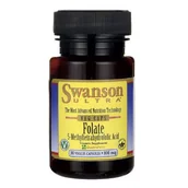 Serce i układ krążenia - Swanson, Usa Folian Quatrefolic 800 mcg - suplement diety 30 kaps. - miniaturka - grafika 1