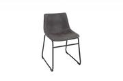 Krzesła - Invicta Interior Krzesło django vintage szare 38109 - miniaturka - grafika 1