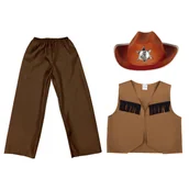 Dresy i komplety dla chłopców - ZESTAW KOWBOJ BRĄZOWY 98-110 3el - miniaturka - grafika 1