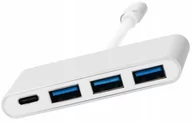 Adaptery i przejściówki - Adapter Hub Usb C do 3xUSB 3.0 + Usb C Pd MacBook - miniaturka - grafika 1