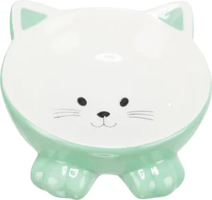 TRIXIE Miska ceramiczna w kształcie kota 150ml / 14 cm - Miski dla kotów - miniaturka - grafika 1