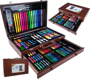 Zestaw Artystyczny Do Malowania Walizka Drewniana U501 - Kredki, ołówki, pastele i pisaki - miniaturka - grafika 1