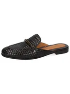 Klapki i japonki damskie - MELVIN & HAMILTON Skórzane chodaki "Scarlett 77" w kolorze czarnym - miniaturka - grafika 1