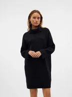 Sukienki - Vero Moda Sukienka dzianinowa w kolorze czarnym - miniaturka - grafika 1