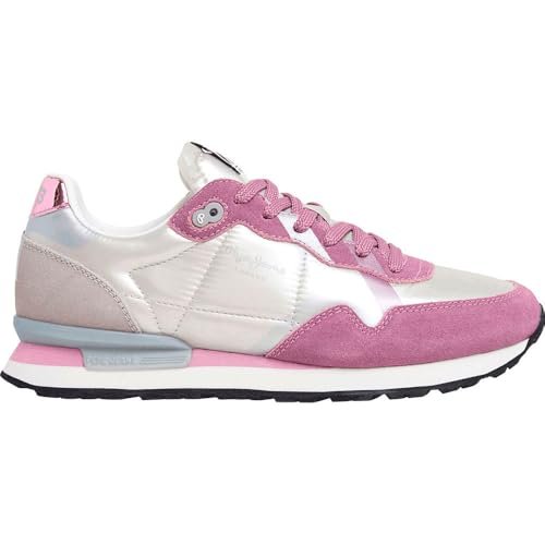 Pepe Jeans Damskie trampki BRIT PRINTY W, fioletowe (MALVA PURPLE), 38 EU, Fioletowy Malva Fioletowy, 6 UK