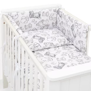 MAMO-TATO 3-el pościel dla niemowląt 100x135 do łóżeczka 60x120 - Tygryski szare - Pościel dla dzieci - miniaturka - grafika 1