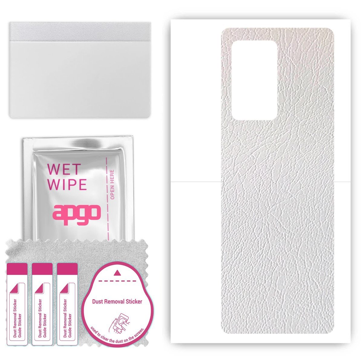 Folia naklejka skórka strukturalna na TYŁ do Samsung W21 5G - Skóra Biała - apgo SKINS