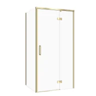 Kabiny prysznicowe - Kabina prysznicowa Cersanit Larga 100x80x195 prostokątna złoty mat transparentne S601-468 - miniaturka - grafika 1