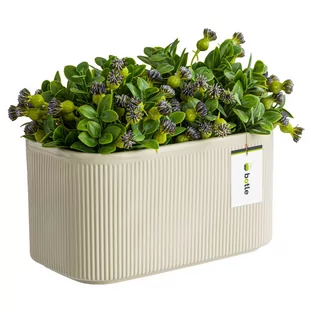 Doniczka osłonka ceramiczna Ecru 25,5 cm H13,5 cm Połysk Nowoczesna Stylowa - Donice - miniaturka - grafika 1