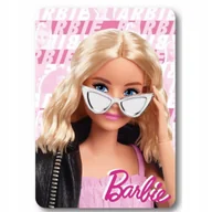 Koce i narzuty dla dzieci - Barbie Koc Polarowy 100x140 Różowy Oryginalny Licencjonowany Miękki - miniaturka - grafika 1