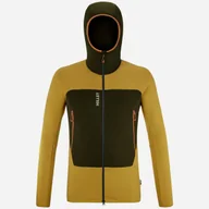 Odzież trekkingowa damska - Kurtka polarowa męska MILLET M Fusion Grid Hoodie Żółty - miniaturka - grafika 1