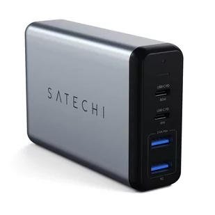 SATECHI Ładowarka sieciowa podróżna Satechi 75W 2 x USB-C PD ST-MC2TCAM - Ładowarki do telefonów - miniaturka - grafika 1