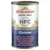 Mokra karma dla kotów - Almo Nature HFC, 6 x 140 g - Tuńczyk z szynką i kurczakiem - miniaturka - grafika 1
