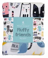 Narzuty - Koc Narzuta Pled Fluffy 150x200 Koty Kot - miniaturka - grafika 1