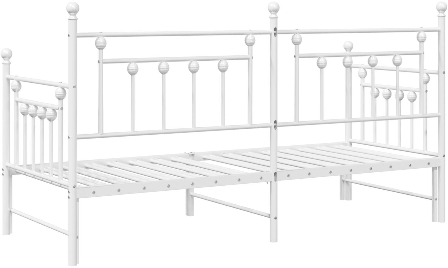 vidaXL Łóżka i ramy łóżek Białe Metal 80 x 200 cm Wytrzymałe