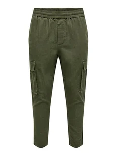 Only & Sons Spodnie materiałowe 22024998 Zielony Tapered Fit - Spodnie męskie - miniaturka - grafika 1
