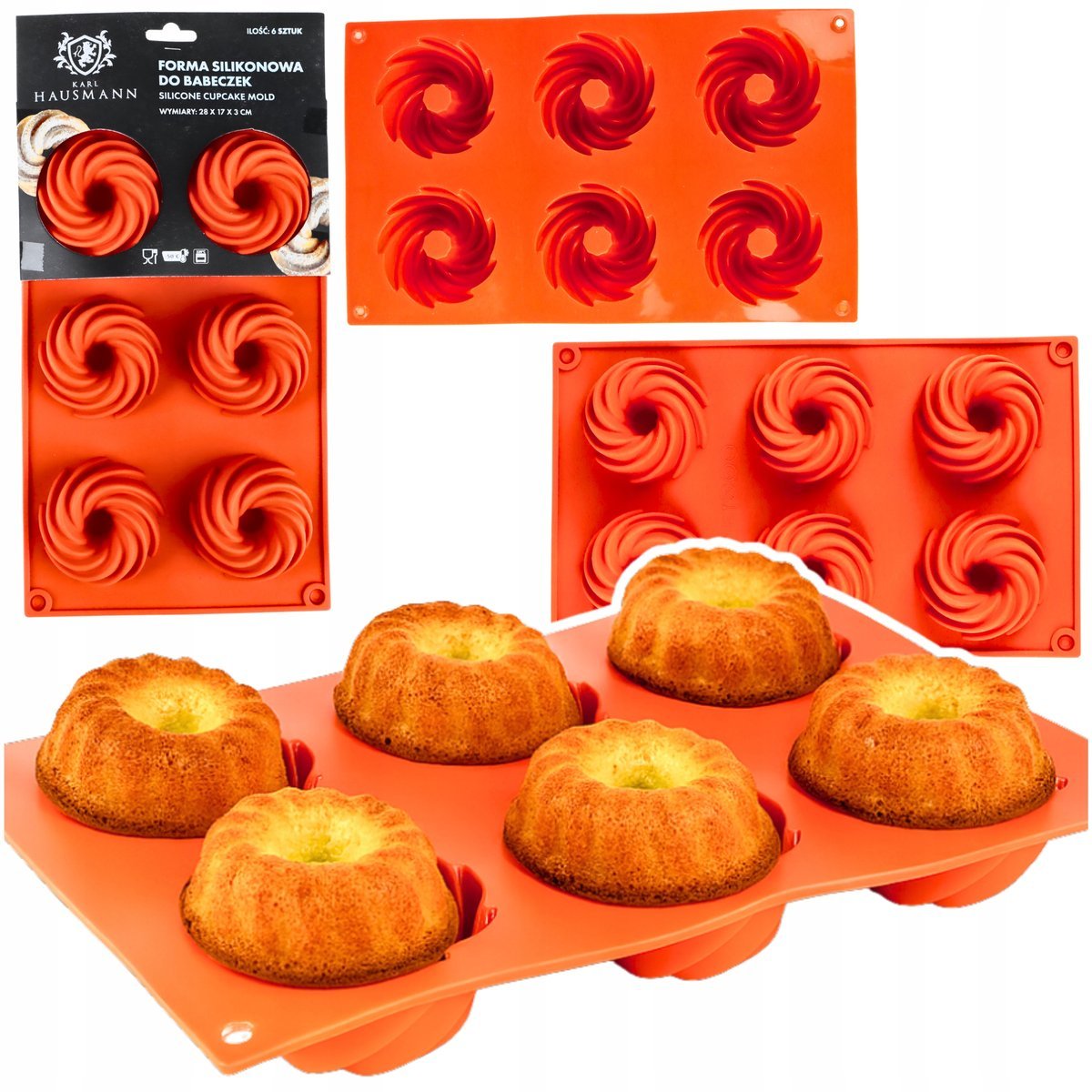 SILIKONOWA FORMA BABECZKI CZEKOLADKI MUFFINKI BABECZEK TWIST MYDEŁKA ŚWIECE
