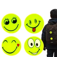 Zabezpieczenia dla dzieci - Naklejki Odblaskowe Ostrzegawcze dla Dzieci Odblask Naklejka Buźki 4szt. - miniaturka - grafika 1