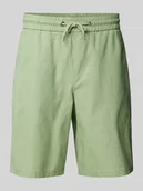 Spodenki męskie - Szorty z dzianiny dresowej o kroju regular fit z mieszanki lnu model ‘BAY’ - miniaturka - grafika 1