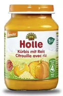 Dania dla dzieci - Holle Danie BIO - dynia z ryżem - bez glutenu, jaj, mleka i soli powyżej 4 miesiąca - miniaturka - grafika 1