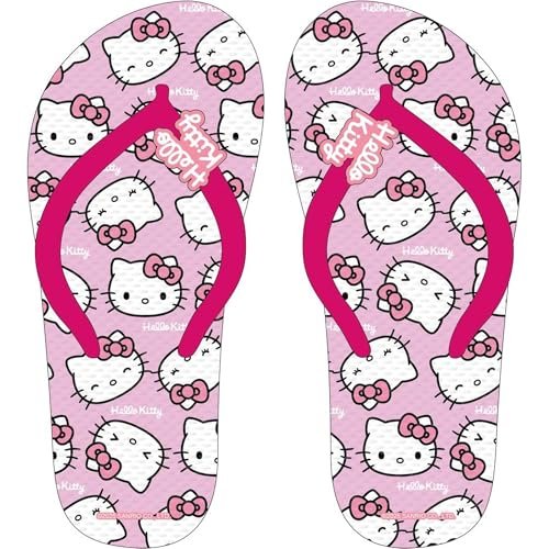 CERDÁ LIFE'S LITTLE MOMENTS Klapki dziecięce Wygodne i antypoślizgowe sandały Hello Kitty Zabawny design, Różowy, 34/35 EU