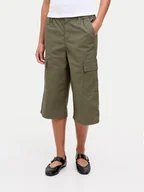 Spodnie damskie - JJXX Spodnie capri Olga 12271698 Zielony Straight Fit - miniaturka - grafika 1