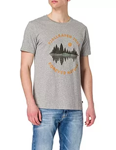 FJÄLLRÄVEN Fjällräven Męski T-shirt Forest Mirror M szary L 87045 - Koszulki męskie - miniaturka - grafika 1