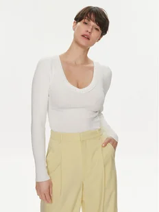 Morgan Sweter 241-MCORDE Écru Slim Fit - Swetry damskie - miniaturka - grafika 1