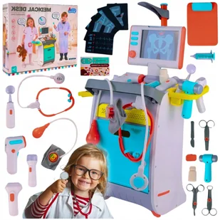 Zestaw Małego Doktora Lekarz Stetoskop Wózek Lekarski dla Dzieci RentgenRTG - Zabawy w naśladowanie dorosłych Zestaw Małego Doktora Lekarz Stetoskop Wózek Lekarski dla Dzieci RentgenRTG - Zabawy w naśladowanie dorosłych - miniaturka - grafika 1