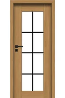 Drzwi wewnętrzne - Pol-Skone Dzwi Wewnętrzne Z Szybą Samos V1S8 Laminowane Dąb Polski - miniaturka - grafika 1