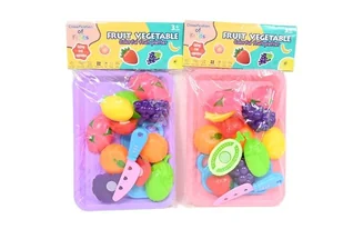 Owoce do krojenia na tacy - mix - zabawka - Zabawy w naśladowanie dorosłych - miniaturka - grafika 1