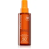 Balsamy i kremy do opalania - Lancaster Kremy do opalania Sun Beauty Satin Dry Oil SPF50 150 ml - miniaturka - grafika 1