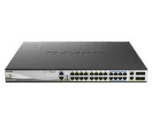 Switche - D-Link DMS-3130-30PS Zarządzany L3 10G Ethernet (100/1000/10000) Obsługa PoE Czarny - miniaturka - grafika 1