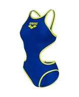 Stroje kąpielowe - ARENA Biglogo kostium kąpielowy Neon Blue-Soft Green 40 - miniaturka - grafika 1