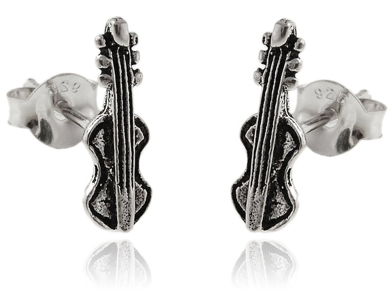 Kolczyki srebrne skrzypce k2942 - 0,8g.