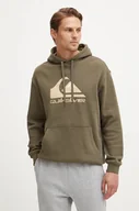 Bluzy męskie - Quiksilver bluza męska kolor zielony z kapturem - miniaturka - grafika 1