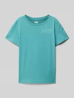 Koszulki dla chłopców - T-shirt z nadrukiem z logo - miniaturka - grafika 1