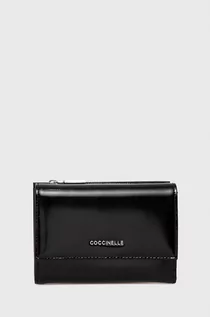 Portfele - Coccinelle portfel skórzany damski kolor czarny - grafika 1